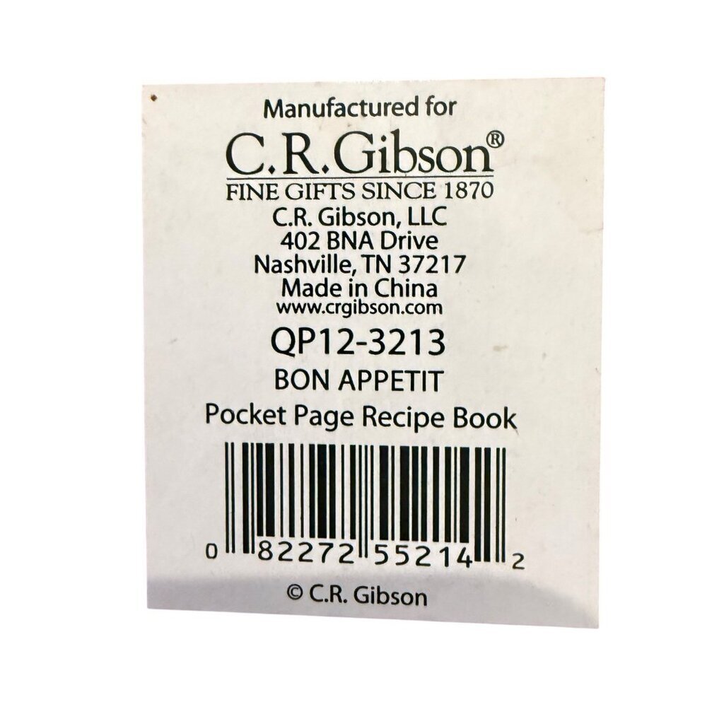 C.R. Gibson Red Recipe Card Binder Book with 20 Slots For Recipe Card - Picture 6 of 6